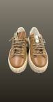 Sneakers maro- detalii aurii