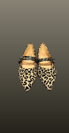 Balerini leopard cu barete
