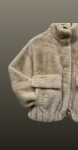 Haină din blană artificială -beige