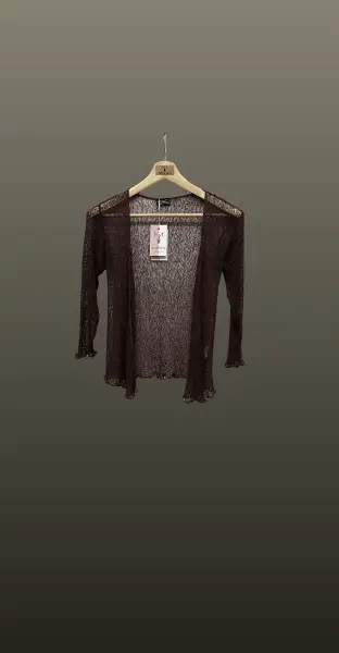 Cardigan scurt-maro