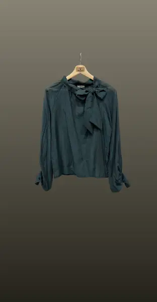 Camasa tencel-funda- imprimeu buline verde