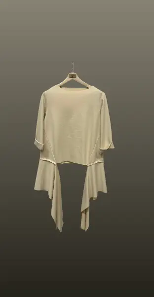 Bluza asimetrica  croi lejer-nude