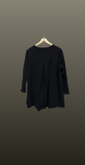Bluza asimetrica croi lejer-negru