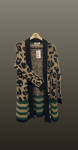 Cardigan tricot animal print