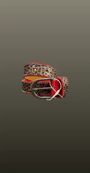 Curea detalii metalice- animal print