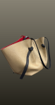 Geanta Cassee-beige-rosu