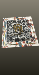 Esarfa animal print- gri