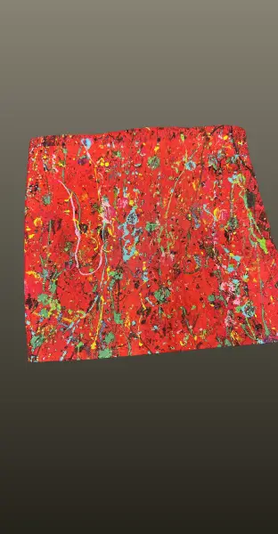 Esarfa de matase- rosu
