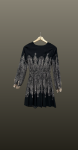 Rochie bleumarin-imprimeu floral