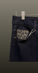 Jeans drept cu tiv întors-animal print