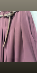 Pantalon larg cu pense- burgundy