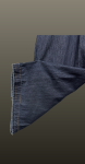 Pantalon larg din bumbac- albastru