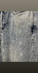 Jeans cu brodatura- albastru