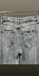 Jeans cu brodatura- albastru