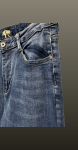 Jeans casual evazat- albastru