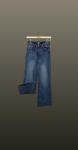 Jeans casual evazat- albastru