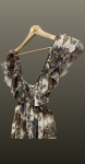 Rochie midi decolteu- maro