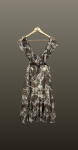 Rochie midi decolteu- maro