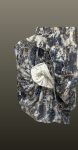 Rochie midi decolteu- albastru
