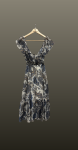 Rochie midi decolteu- albastru