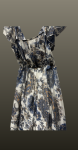 Rochie midi decolteu- albastru