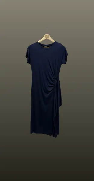 Rochie jerseu detaliu- bleumarin