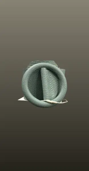 Brau lat cu catarama rotunda- verde mint