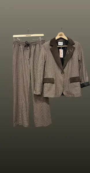 Sacou houndstooth-beige