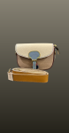 Geanta mica postas beige- multicolor